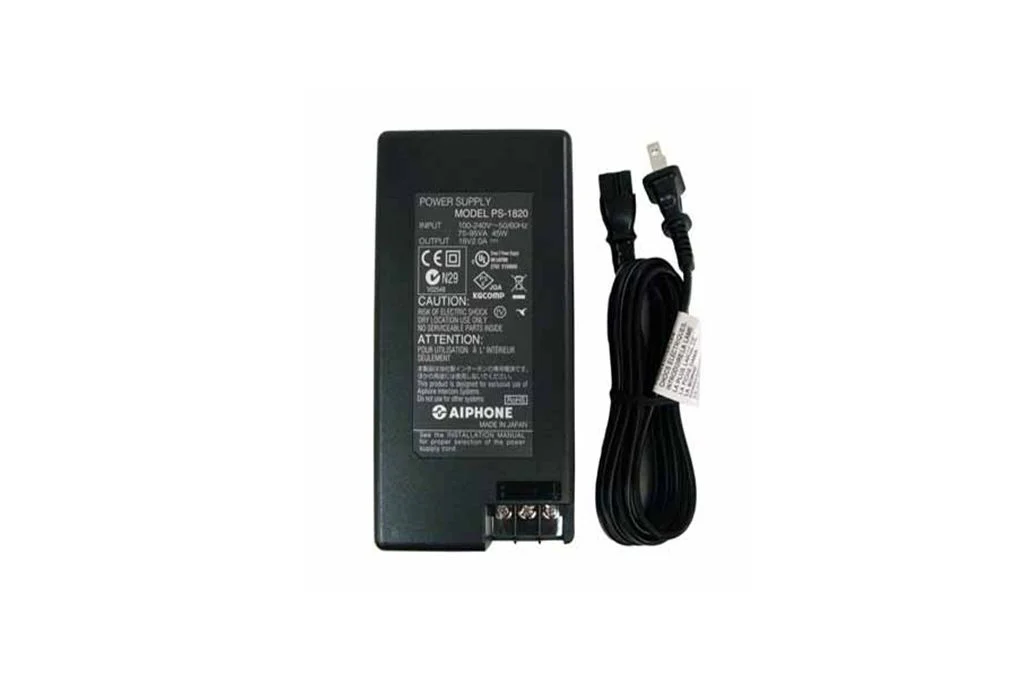 Bộ cấp nguồn Aiphone PS1820S cung cấp nguồn điện ổn định cho hệ thống chu&ocirc;ng cửa c&oacute; h&igrave;nh v&agrave; thiết bị intercom Aiphone.